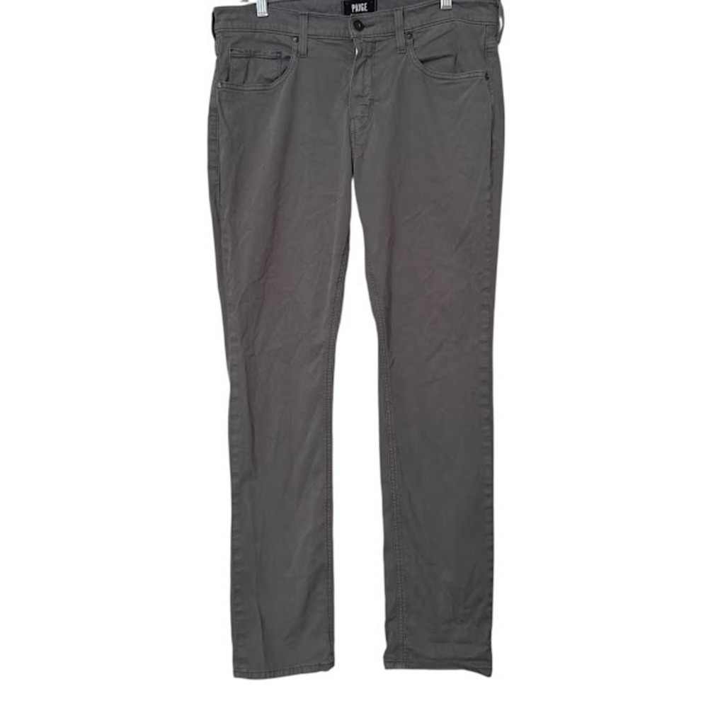 PAIGE Gray Federal Slim Straight Leg Stretch Chino Pants Mens 33 x 32‎
